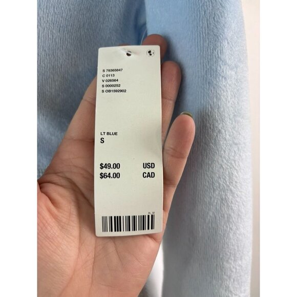 Urban Outfitters Out from Under women's small blue long sleeve cropped fuzzy top - Picture 7 of 11